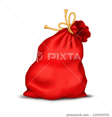 Gifts and presents in Christmas bag realistic illustration 120939705