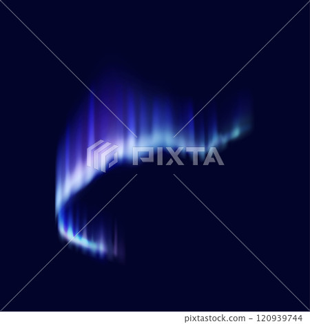 Aurora borealis in polar sky realistic vector illustration Aurora borealis in polar sky realistic vector illustration 120939744