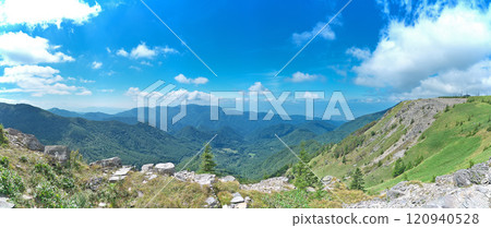 【美原高原烏帽風景】（高解析度版）長野縣松本市入山邊 120940528