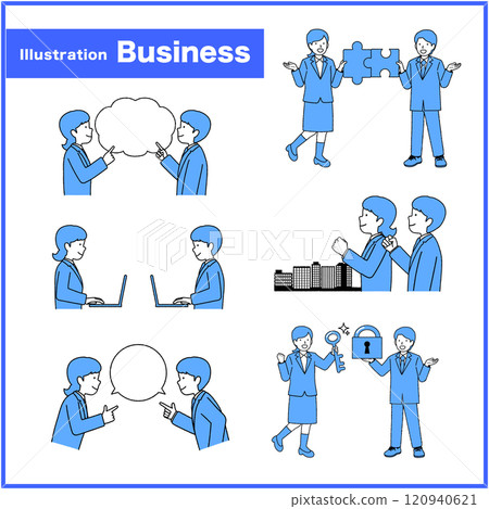 Suit office worker illustration set 120940621