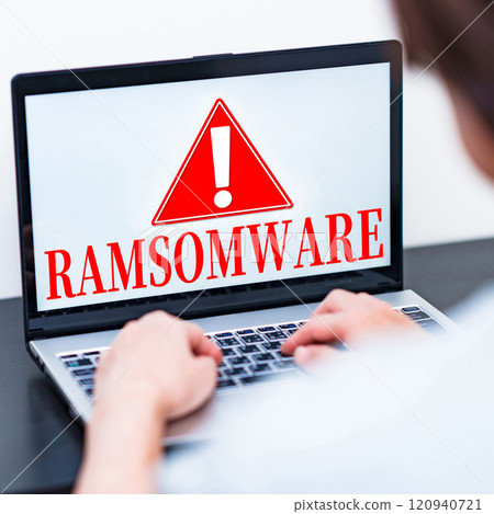 Ransomware damage is increasing rapidly [Image of information security and IT risks] 120940721