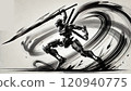 Sword swinging robot 120940775