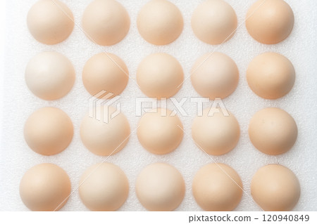 eggs in a white background 120940849