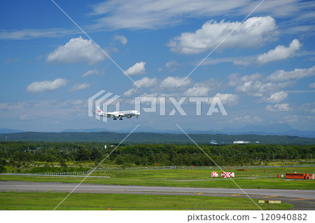 [新千歲機場]客機抵達北部大地 120940882