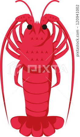 Lobster, shrimp, seafood, seafood, New Year, illustration, material 120941002