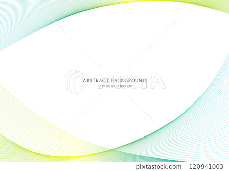 綠色漸層抽象曲線背景向量素材 120941003