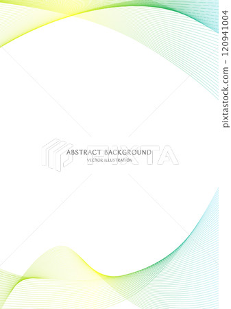 Green gradient abstract curve background vector material 120941004