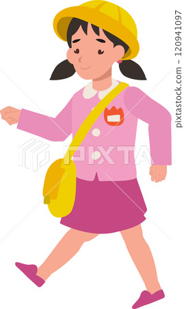 preschool child in uniform walking happy toddler girl playful active preschool child in uniform walking happy toddler girl playful active 120941097