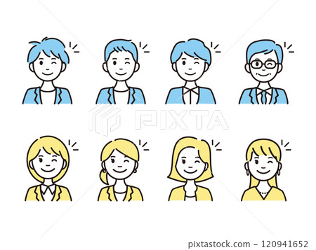 Business person icon avatar icon set 120941652