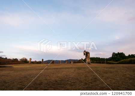 Beautiful starry sky seen at Ukan Jōzan Park in Takahashi, Okayama Prefecture, Japan Beautiful starry sky seen at Ukan Jōzan Park in Takahashi, Okayama Prefecture, Japan 120941700