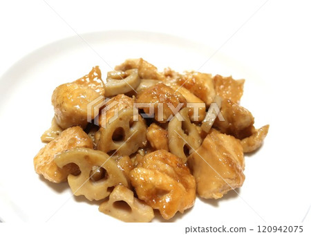 雞胸肉蓮藕甜辣炒，美味可口 120942075