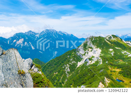 夏季攀登烏帽山、南澤山(從烏帽山山頂眺望南澤山、立山) 夏季攀登烏帽山、南澤山(從烏帽山山頂眺望南澤山、立山) 120942122