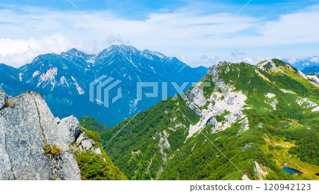 夏季攀登烏帽山、南澤山(從烏帽山山頂眺望南澤山、立山) 夏季攀登烏帽山、南澤山(從烏帽山山頂眺望南澤山、立山) 120942123
