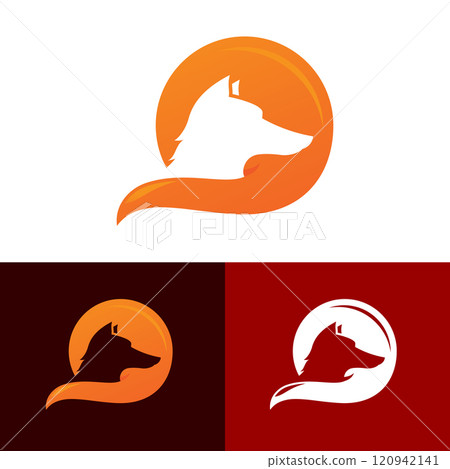Fox vector illustration silhouette icon design Fox vector illustration silhouette icon design 120942141