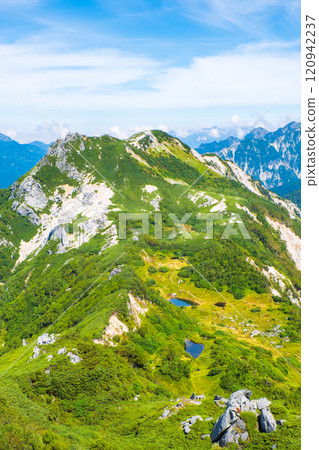 Climbing Mt. Eboshi and Mt. Minamizawa in summer (view of Mt. Minamizawa from the summit of Mt. Eboshi) 120942237