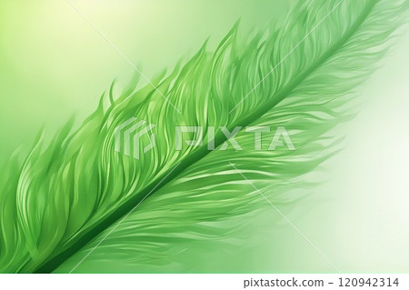green watercolor pattern with bright green leaves 120942314