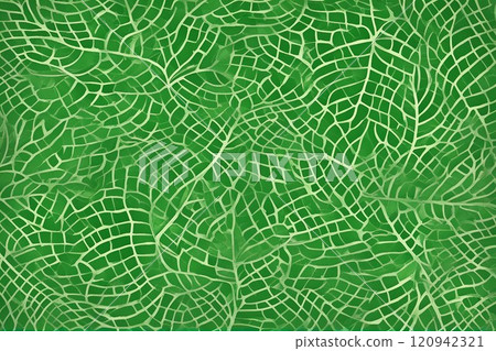 green watercolor pattern with bright green leaves 120942321