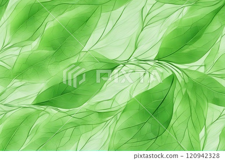 green watercolor pattern with bright green leaves 120942328