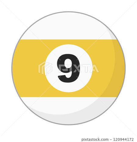 撞球九球圖標 120944172