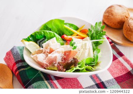 Firm tofu carpaccio 120944322