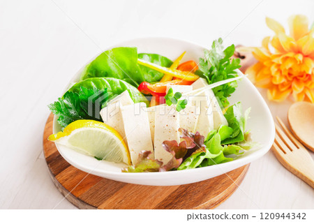Firm tofu salad Firm tofu salad 120944342