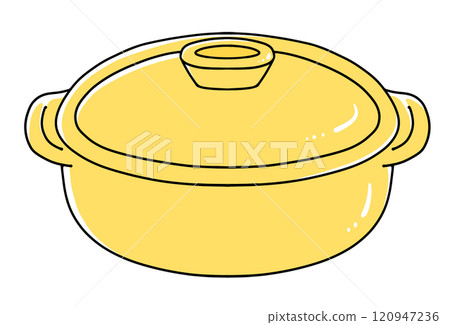 Loose and simple clay pot, solid paint 120947236