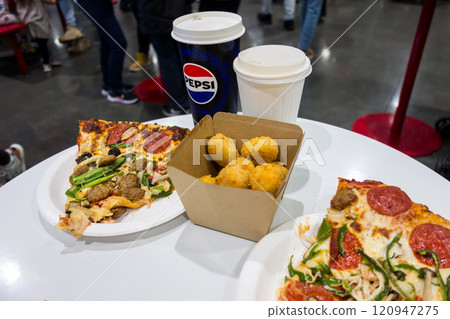 Costco Pizza and Macaroni Cheese Bite on Tamasakai Street, East Exit of Tamasakai Station on Keio Sagamihara Line, Oyamagaoka, Machida City, Tokyo Costco Pizza and Macaroni Cheese Bite on Tamasakai Street, East Exit of Tamasakai Station on Keio Sagamihara Line, Oyamagaoka, Machida City, Tokyo 120947275