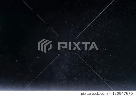 backlit real dust particles with lens flare 120947670