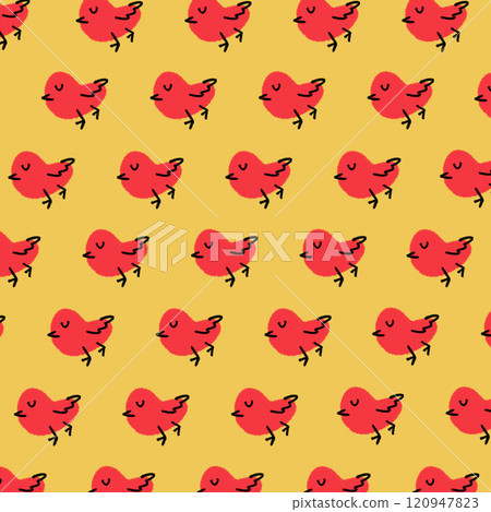 Scandinavian style small bird background image illustration 12 120947823