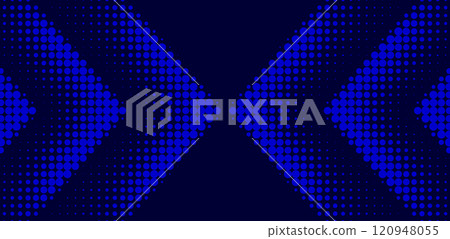 Halftone arrow blue background Halftone arrow blue background 120948055