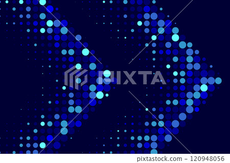Halftone arrow blue background Halftone arrow blue background 120948056