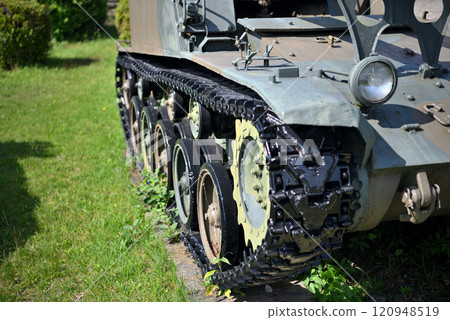 Vehicles on display at the Chubu Ground Self-Defense Force Fuji School commemorative event, an image of a Type 60 self-propelled 106mm recoilless rifle, Oyama Town, Shizuoka Prefecture 120948519