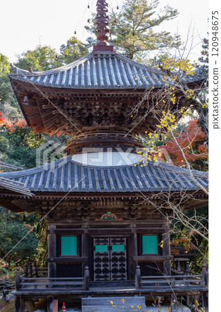 兵庫縣三木市的大谷山,秋葉美 大慶寺 花院多寶塔 兵庫縣三木市的大谷山,秋葉美 大慶寺 花院多寶塔 120948675