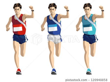 Relay race runner 120948858