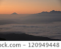 Fuji and the Southern Alps floating in the sea of clouds 120949448