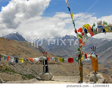 Gompa in the remote village of Dhankar in the remote Spiti Valley in Himachal Pradesh, northern India Gompa in the remote village of Dhankar in the remote Spiti Valley in Himachal Pradesh, northern India 120949645
