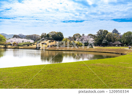 [Japan's Three Greatest Gardens] Special Place of Scenic Beauty Korakuen, Spring Scenery, Kita-ku, Okayama City, Okayama Prefecture 120950334