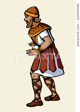 Vector drawing. The king looks ahead Vector drawing. The king looks ahead 120950490