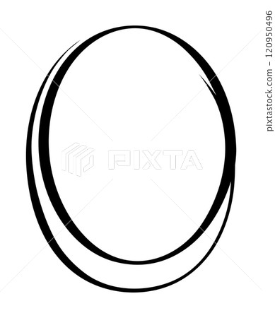Oval frame. Vector drawing icon 120950496