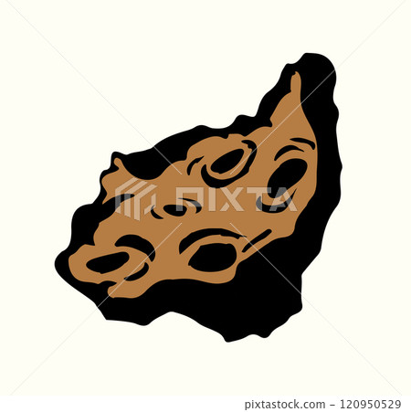 Vector drawing. Small Asteroid in the sky Vector drawing. Small Asteroid in the sky 120950529