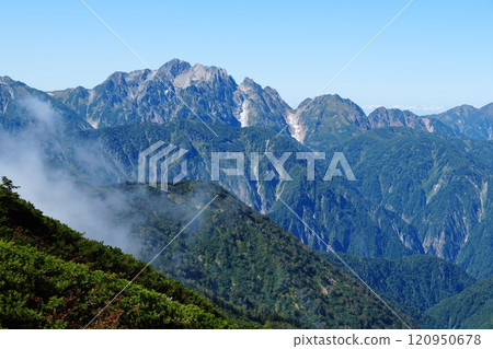 攀登鹿島矢岳時看到的風景 120950678