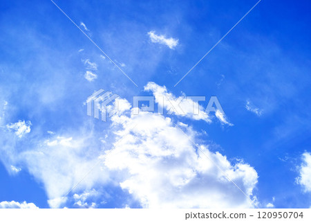 藍色的天空和雲圖像 120950704