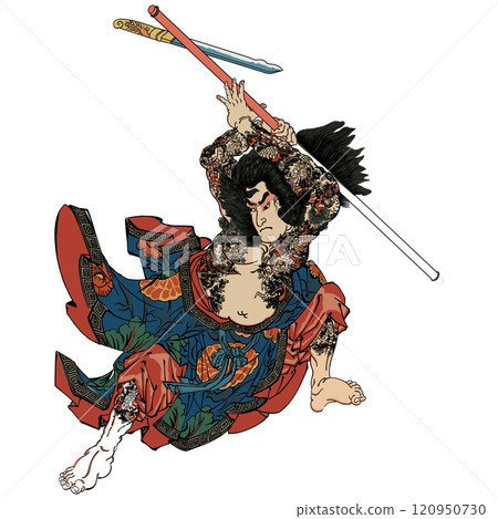 【水滸傳108英雄之一,紫心公文龍】-【歌川國芳】 【水滸傳108英雄之一,紫心公文龍】-【歌川國芳】 120950730