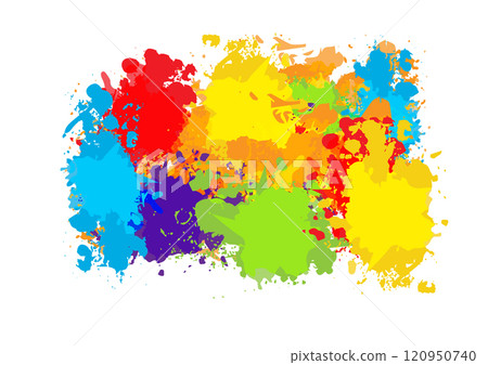 Abstract vector paint splatter color design background. Colorful design element. illustration vector design  color on white background. illustration vector design. 120950740