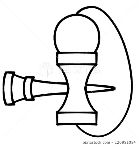 Illustration material of simple kendama 120951054