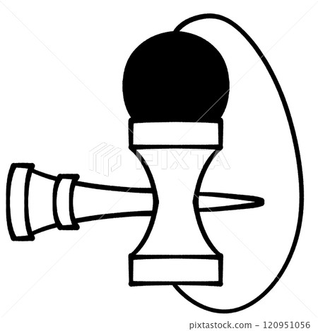 Illustration material of simple kendama 120951056