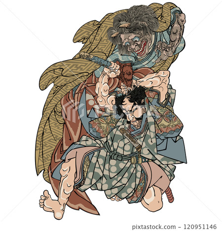 [瀧口內手人渡邊亞美]-[歌川國芳] 120951146