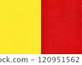 Rough paper yellow and red halves background 120951562