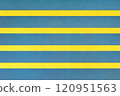 A rough horizontal border pattern in navy blue and yellow with blurred edges 120951563