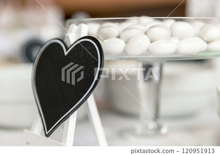 White sugared almonds 120951913